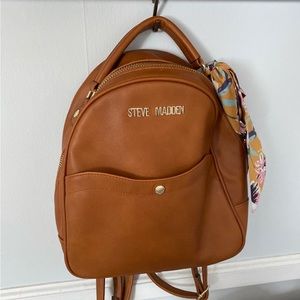 Steve Madden Mini Backpack Brown with gold